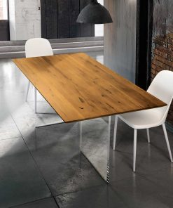 Tavolo massello rovere nodato