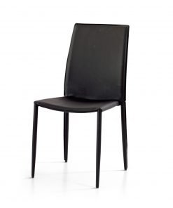 Sedia rivestita nera