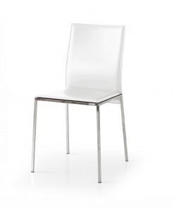 Sedia metallo rivestita bianco