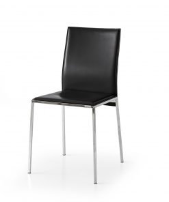 Sedia metallo rivestita nero