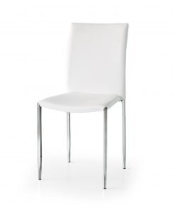 Sedia metallo rivestita bianco