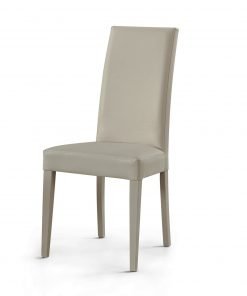 Sedia imbottita grigio-beige