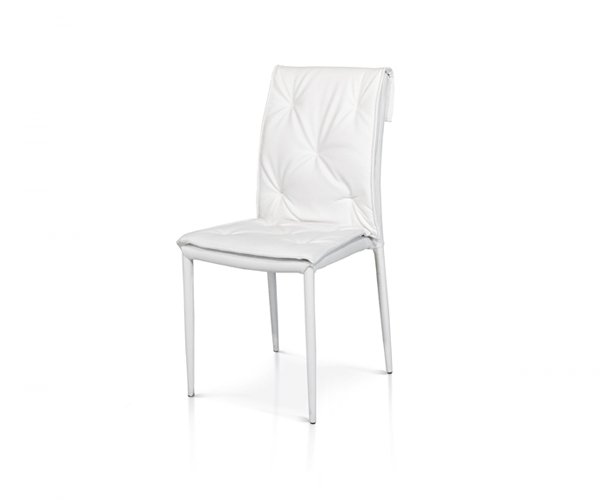 art.977 Sedia in metallo rivestita ecopelle