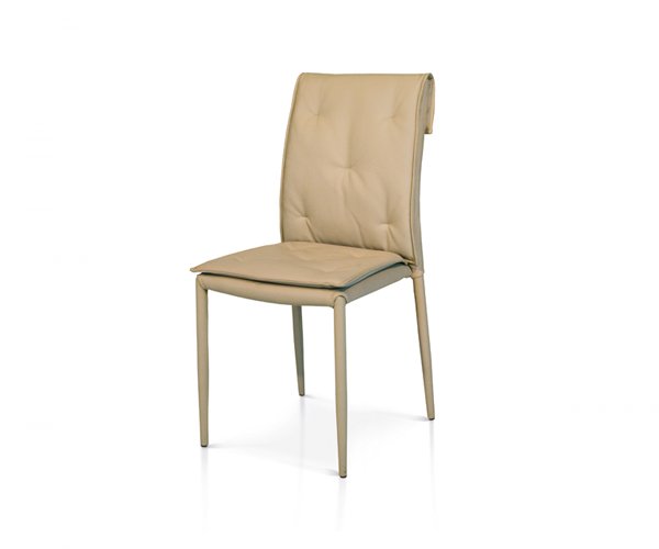 art.978 Sedia in metallo rivestita ecopelle