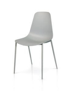 Sedia in polipropilene con base metallo